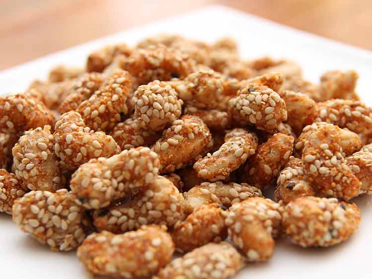 Quick Snack Recipe - Cashew Nut With Sesame Seed